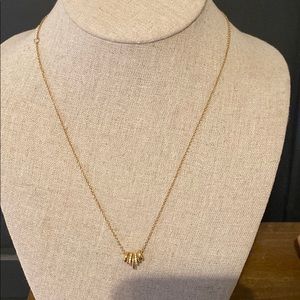 Stella & Dot gold delicate ring necklace